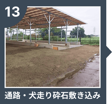 通路・犬走り砕石敷き込み