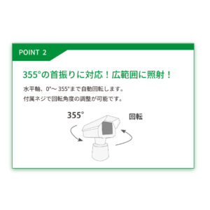 355度の首振り