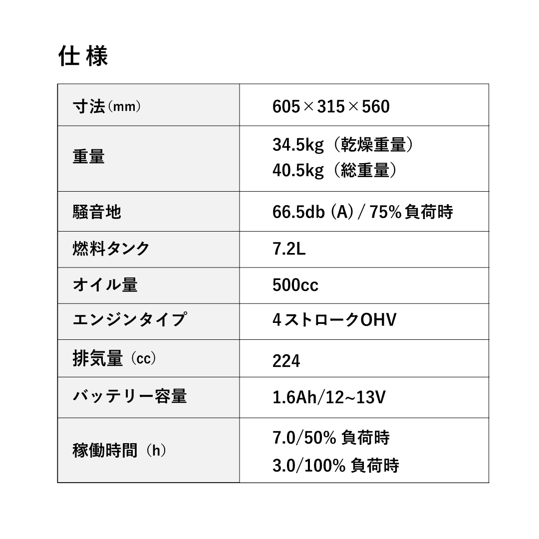DAYGENE3600e仕様